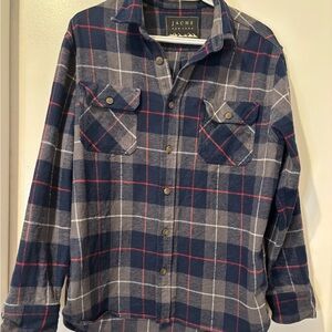 Jachs Men's Plaid Cotton Flannel Button Shirt